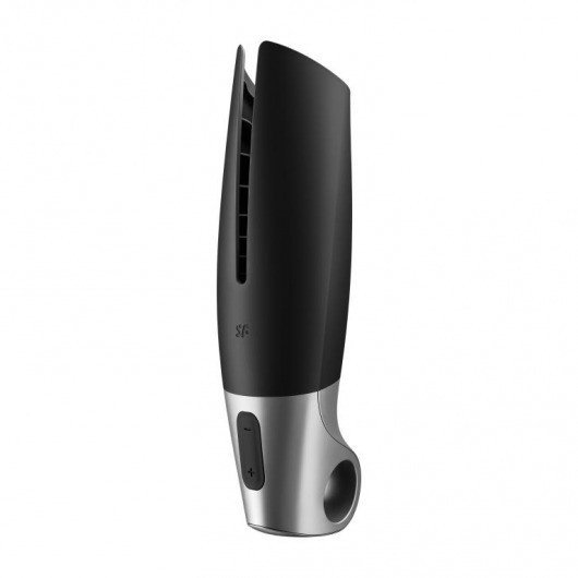 Черный мастурбатор с вибрацией Power Masturbator - Satisfyer - в Рубцовске купить с доставкой