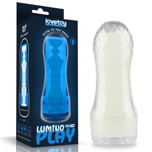 Светящийся в темноте мастурбатор Lumino Play Masturbator Pocketed - Lovetoy - в Рубцовске купить с доставкой