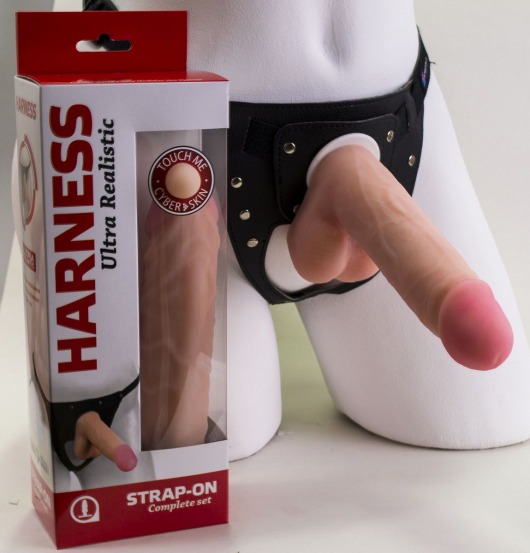 Страпон в подарочной упаковке: трусики с плугом и фаллоимитатор-насадка - 16 см. - LOVETOY (А-Полимер) - купить с доставкой в Рубцовске