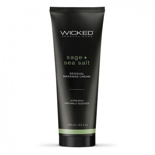 Массажный легкий крем WICKED Sage plus Sea Salt - 120 мл. - Wicked - купить с доставкой в Рубцовске
