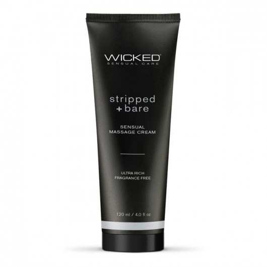 Массажный легкий крем WICKED Stripped plus Bare - 120 мл. - Wicked - купить с доставкой в Рубцовске