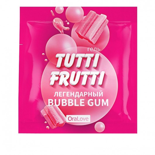 Пробник гель-смазки Tutti-frutti со вкусом бабл-гам - 4 гр. - Биоритм - купить с доставкой в Рубцовске