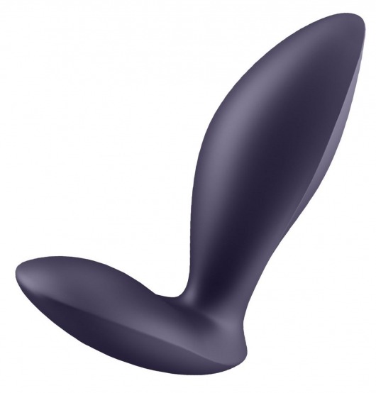 Фиолетовый анальный вибростимулятор Power Plug - Satisfyer - в Рубцовске купить с доставкой