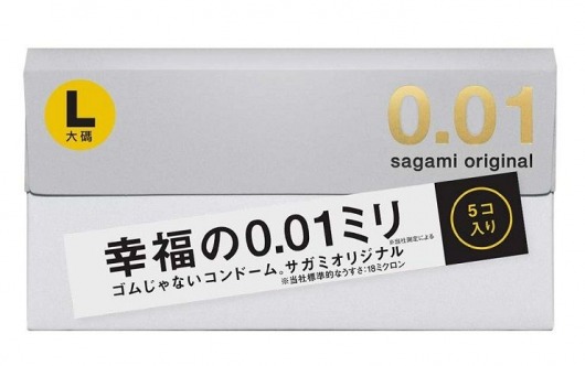 Презервативы Sagami Original 0.02 L-size увеличенного размера - 5 шт. - Sagami - купить с доставкой в Рубцовске