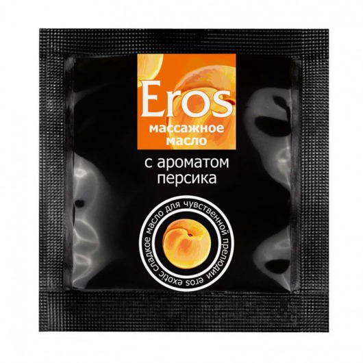 Саше массажного масла Eros exotic с ароматом персика - 4 гр. - Биоритм - купить с доставкой в Рубцовске