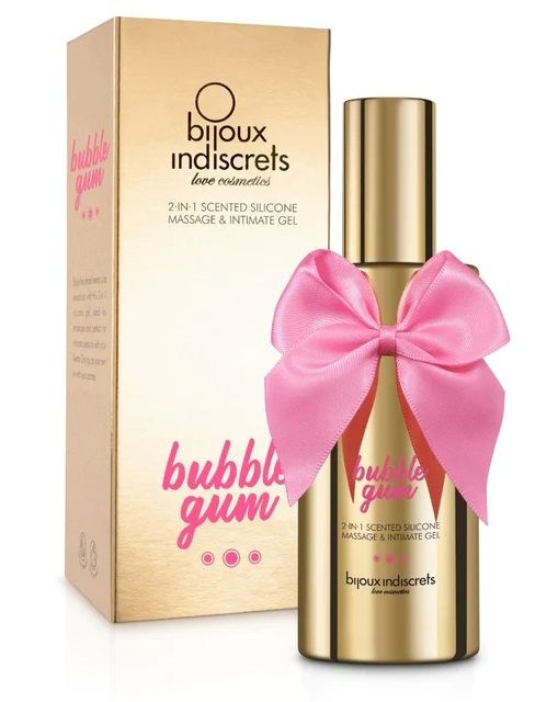 Гель с ароматом жвачки Bubblegum 2-in-1 Scented Silicone Massage And Intimate Gel - 100 мл. - Bijoux Indiscrets - купить с доставкой в Рубцовске