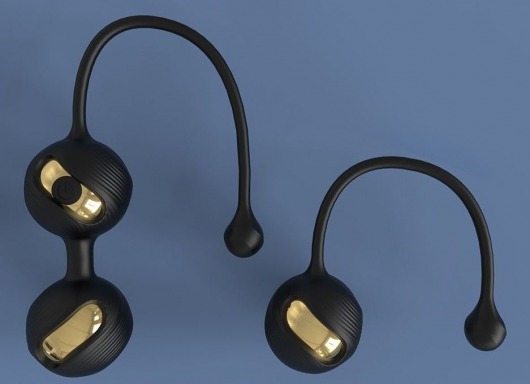 Набор из 2 черных виброшариков Gem-Rct - S-HANDE