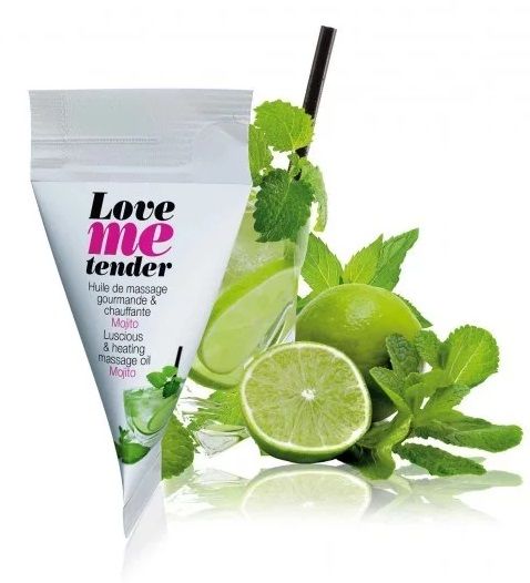 Съедобное согревающее массажное масло Love Me Tender Mojito с ароматом мохито - 10 мл. - Love to Love - купить с доставкой в Рубцовске
