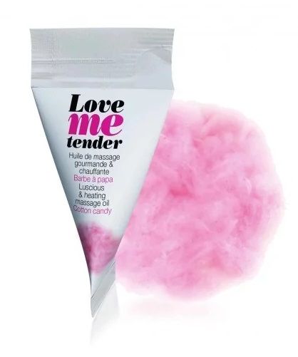 Съедобное согревающее массажное масло Love Me Tender Cotton Candy с ароматом сладкой ваты - 10 мл. - Love to Love - купить с доставкой в Рубцовске
