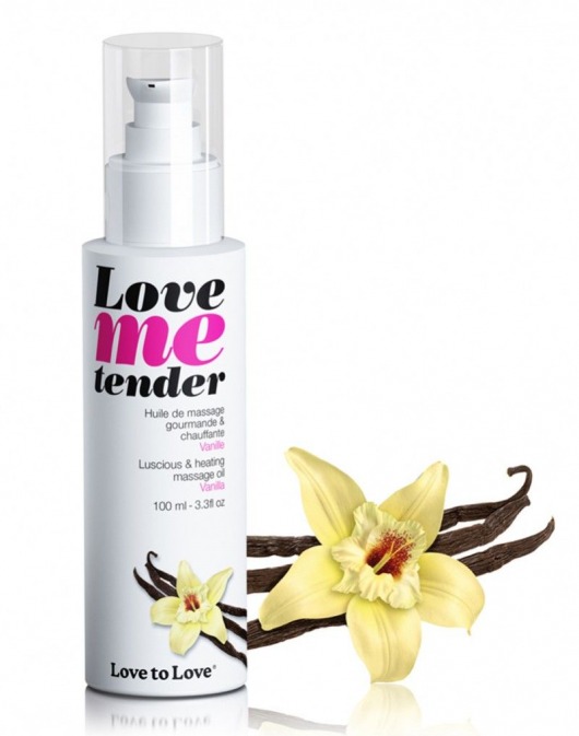 Съедобное согревающее массажное масло Love Me Tender Vanilla с ароматом ванили - 100 мл. - Love to Love - купить с доставкой в Рубцовске