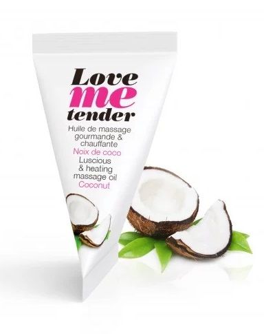 Съедобное согревающее массажное масло Love Me Tender Cocos с ароматом кокоса - 10 мл. - Love to Love - купить с доставкой в Рубцовске