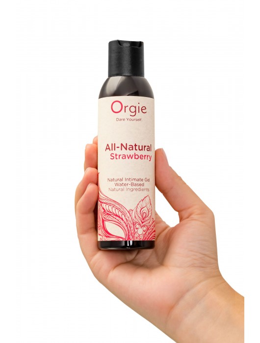 Интимный гель на водной основе All-Natural Strawberry с ароматом клубники - 150 мл. - ORGIE - купить с доставкой в Рубцовске