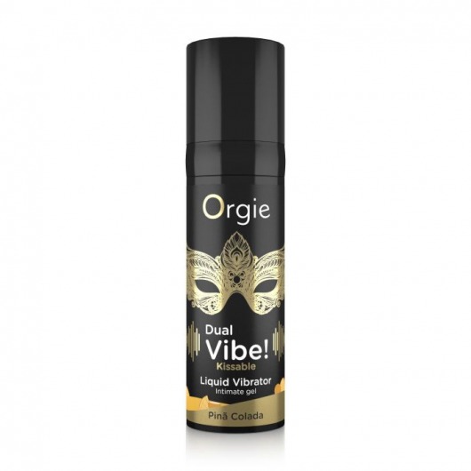 Съедобный гель Dual Vibe Pina Colada с эффектом вибрации и вкусом коктейля пина колада - 15 мл. - ORGIE - купить с доставкой в Рубцовске