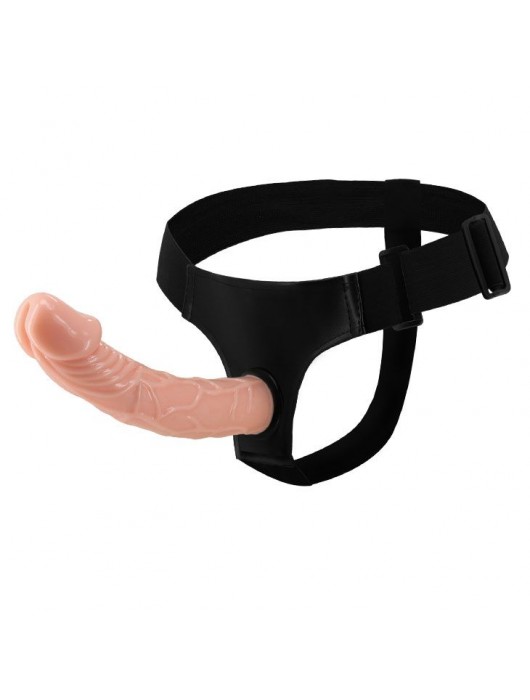 Гладкий фаллоимитатор с крупной головкой на ремешках - 19,7 см. - Baile - купить с доставкой в Рубцовске