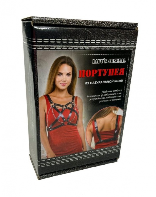 Портупея из натуральной кожи с цепочками - БДСМ Арсенал - купить с доставкой в Рубцовске