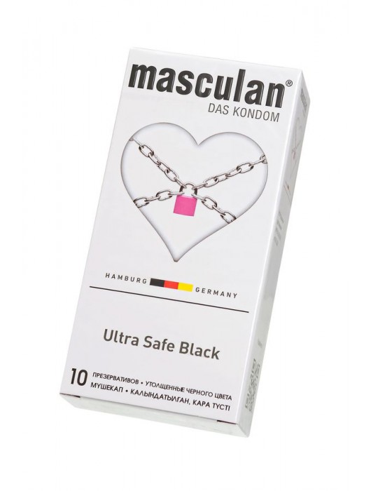 Ультрапрочные презервативы Masculan Ultra Safe Black - 10 шт. - Masculan - купить с доставкой в Рубцовске