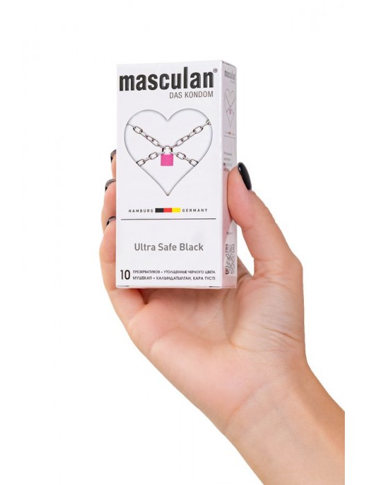 Ультрапрочные презервативы Masculan Ultra Safe Black - 10 шт. - Masculan - купить с доставкой в Рубцовске
