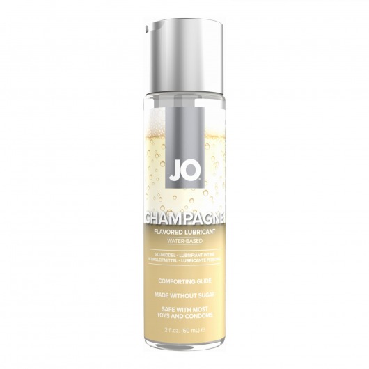 Лубрикант на водной основе JO H2O Champagne Flavored Lubricant с ароматом шампанского - 60 мл. - System JO - купить с доставкой в Рубцовске