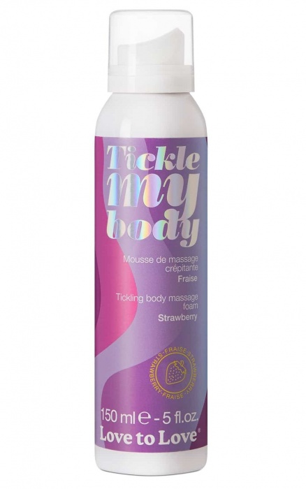 Массажная хрустящая пенка Tickle My Body Strawberry с ароматом клубники - 150 мл. - Love to Love - купить с доставкой в Рубцовске