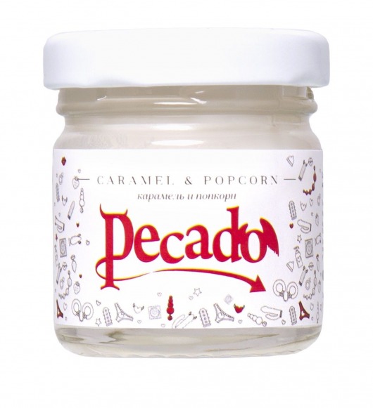 Массажная свеча Caramel   Popcorn - 35 мл. - Pecado - купить с доставкой в Рубцовске