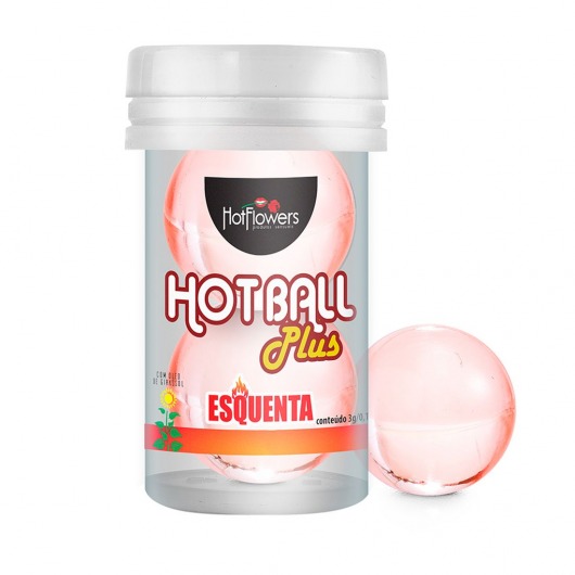 Лубрикант на масляной основе Hot Ball Plus с разогревающим эффектом (2 шарика по 3 гр.) - HotFlowers - купить с доставкой в Рубцовске