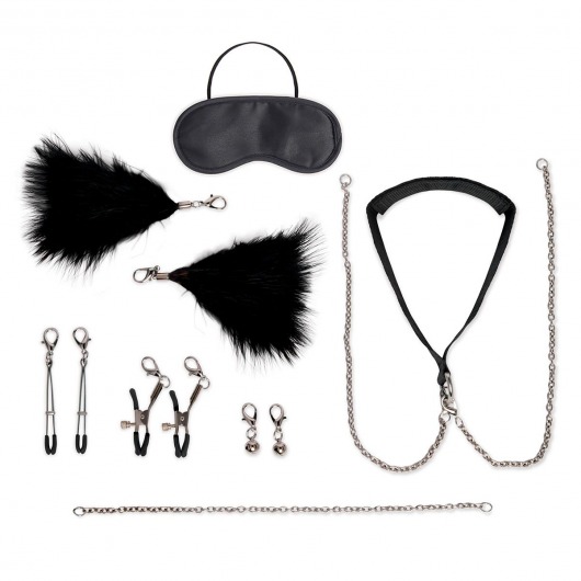 Большой эротический набор из 12 предметов Interchangeable Collar   Nipple Clips Set - Lux Fetish - купить с доставкой в Рубцовске