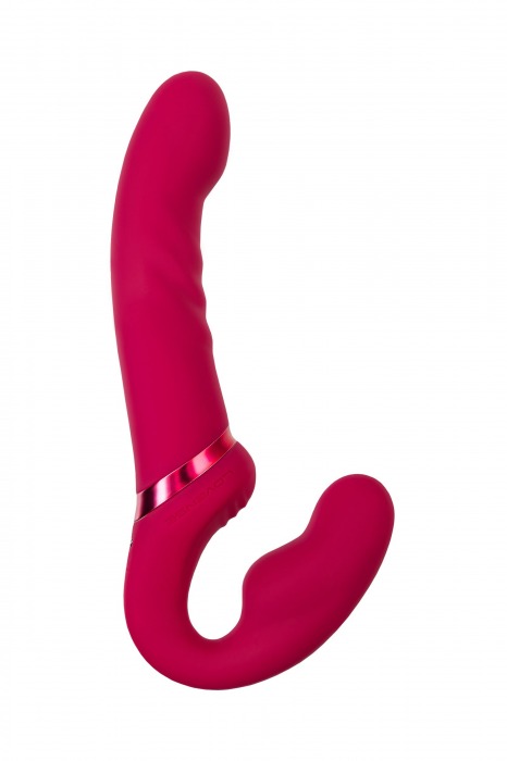 Малиновый безремневой страпон Lapis - 23 см. - Lovense - купить с доставкой в Рубцовске
