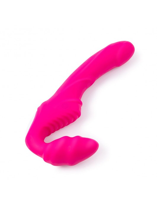 Розовый безремневой страпон на радиоуправлении Strapless Together - 22 см. - Together Toy - купить с доставкой в Рубцовске
