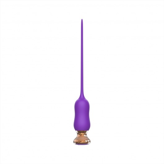 Фиолетовый тонкий стимулятор Nipple Vibrator - 23 см. - I-MOON - купить с доставкой в Рубцовске