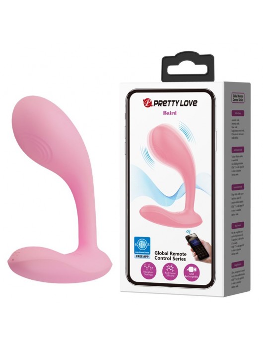 Розовый G-стимулятор с управлением через приложение Baird - Baile