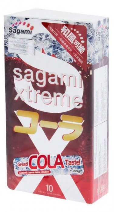 Ароматизированные презервативы Sagami Xtreme COLA - 10 шт. - Sagami - купить с доставкой в Рубцовске