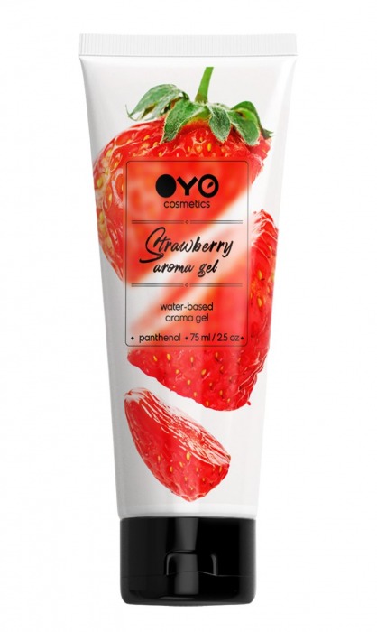 Лубрикант на водной основе OYO Aroma Gel Strawberry с ароматом клубники - 75 мл. - OYO - купить с доставкой в Рубцовске