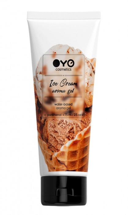 Лубрикант на водной основе OYO Aroma Gel Ice Cream с ароматом пломбира - 75 мл. - OYO - купить с доставкой в Рубцовске