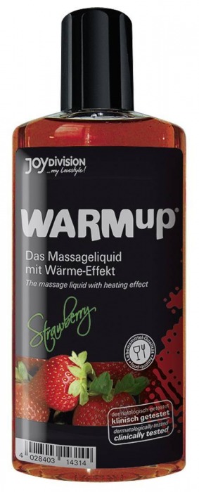 Разогревающее масло WARMup Strawberry - 150 мл. - Joy Division - купить с доставкой в Рубцовске