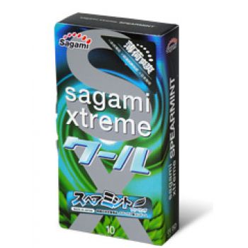 Презервативы Sagami Xtreme Mint с ароматом мяты - 10 шт. - Sagami - купить с доставкой в Рубцовске