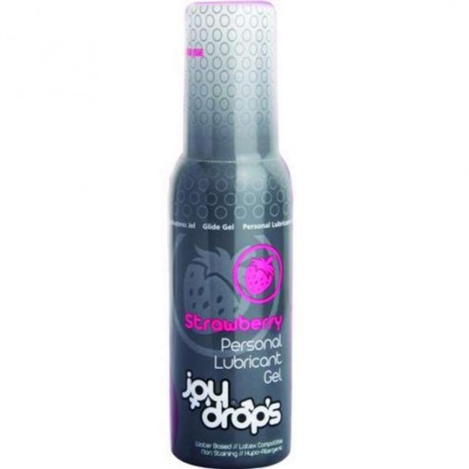 Смазка на водной основе со вкусом клубники JoyDrops Strawberry - 100 мл. - JoyDrops - купить с доставкой в Рубцовске