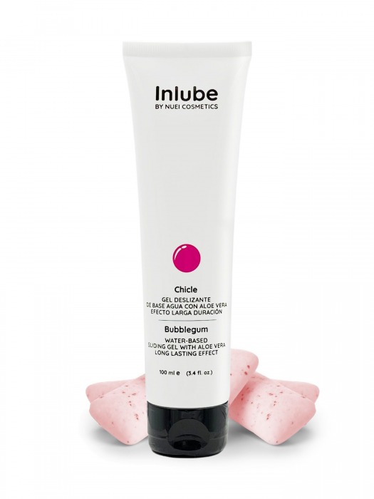 Лубрикант на водной основе Nuei Inlube с алоэ вера и ароматом бабл-гам - 100 мл. - Nuei cosmetics - купить с доставкой в Рубцовске