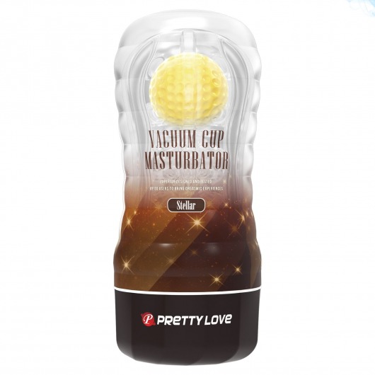 Прозрачный текстурированный мастурбатор Vacuum Cup Masturbator Stellar - Baile - в Рубцовске купить с доставкой