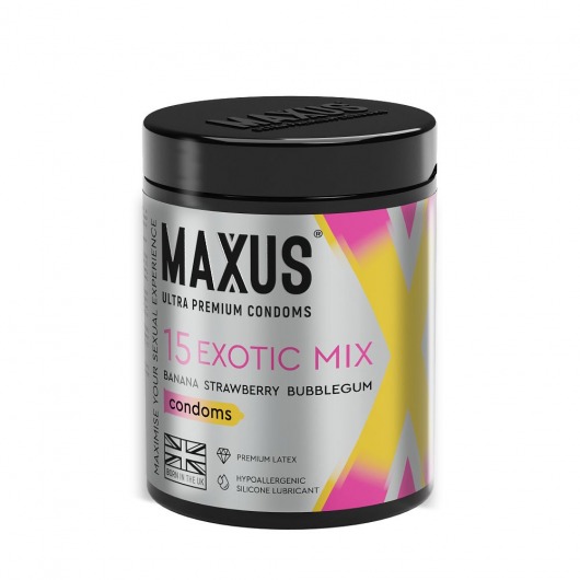 Цветные ароматизированные презервативы MAXUS Exotic Mix - 15 шт. - Maxus - купить с доставкой в Рубцовске