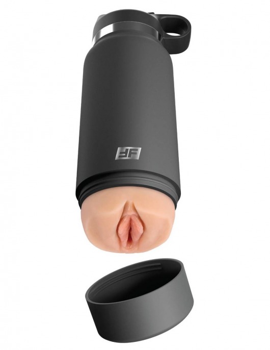 Серый мастурбатор в виде бутылки F*ck Flask - Pipedream - в Рубцовске купить с доставкой