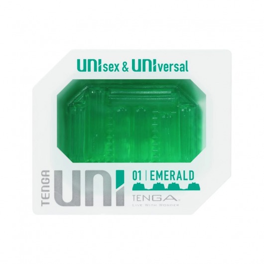 Зеленый мастурбатор-стимулятор Tenga Uni Emerald - Tenga - в Рубцовске купить с доставкой