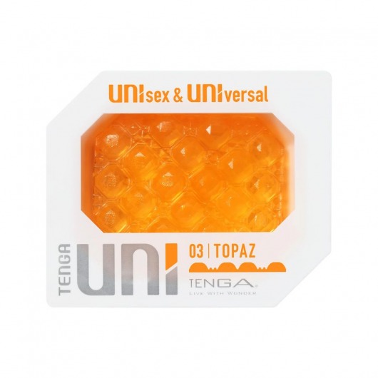 Оранжевый мастурбатор-стимулятор Tenga Uni Topaz - Tenga - в Рубцовске купить с доставкой