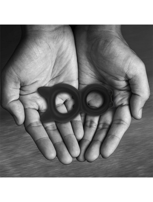 Черное двойное эрекционное кольцо Rooster Kalf - Velv or - в Рубцовске купить с доставкой