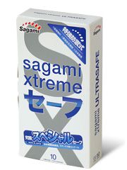Презервативы Sagami Xtreme Ultrasafe с двойным количеством смазки - 10 шт. - Sagami - купить с доставкой в Рубцовске