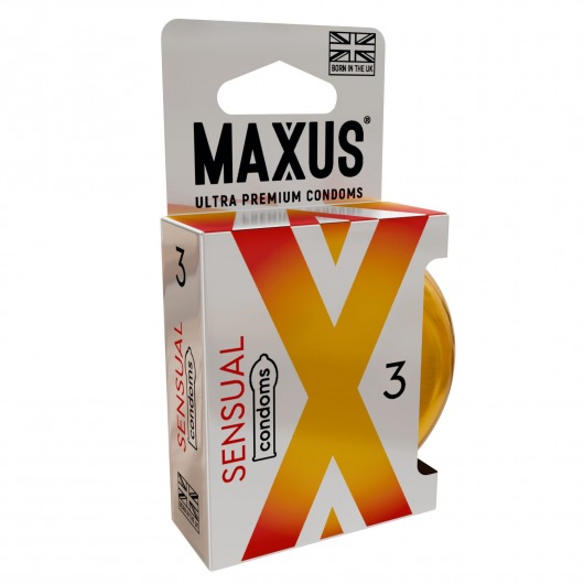 Презервативы анатомической формы Maxus Sensual - 3 шт. - Maxus - купить с доставкой в Рубцовске