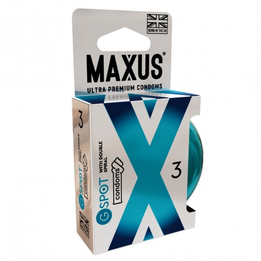 Презервативы Maxus G spot с двойной спиралью - 3 шт. - Maxus - купить с доставкой в Рубцовске