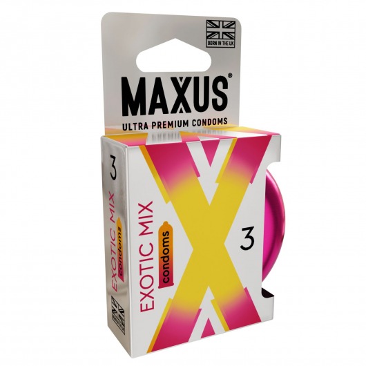 Ароматизированные презервативы Maxus Exotic Mix - 3 шт. - Maxus - купить с доставкой в Рубцовске