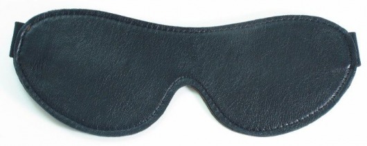 Черная кожаная маска на глаза - БДСМ Арсенал - купить с доставкой в Рубцовске