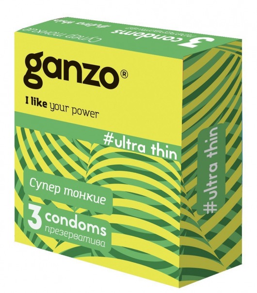 Ультратонкие презервативы Ganzo Ultra thin - 3 шт. - Ganzo - купить с доставкой в Рубцовске