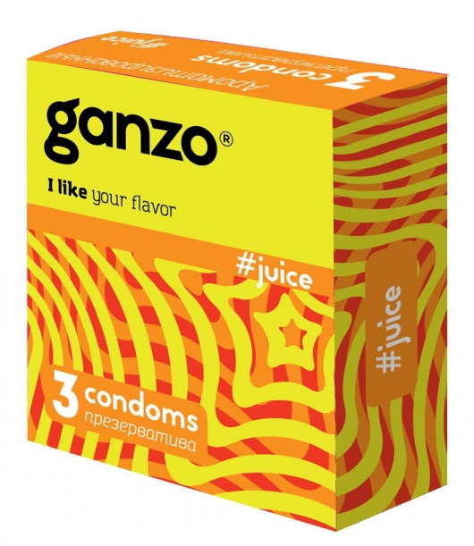 Ароматизированные презервативы Ganzo Juice - 3 шт. - Ganzo - купить с доставкой в Рубцовске